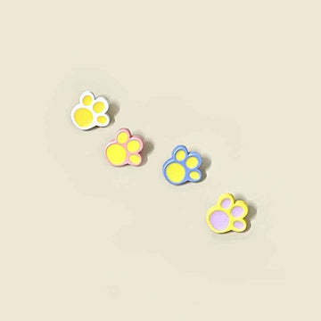 12.5/15/18mm Children's Colorful Little Paw Cartoon Plastic Shank Buttons 48 Pack - Lots of Buttons