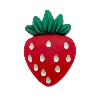 22mm Red Strawberry Plastic Buttons with Metal Shank for Children's Clothing 50pcs - Lots of Buttons