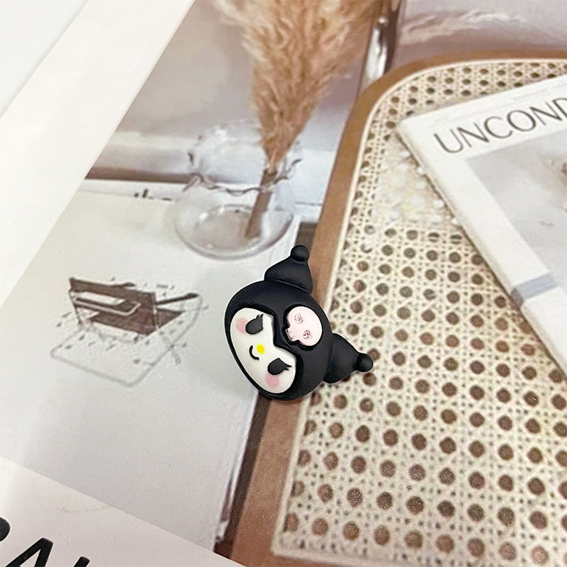 49 бр. Детски цветни карикатурни пластмасови копчета Kuromi Ягода Мечка Котешка лапа Слънчоглед
