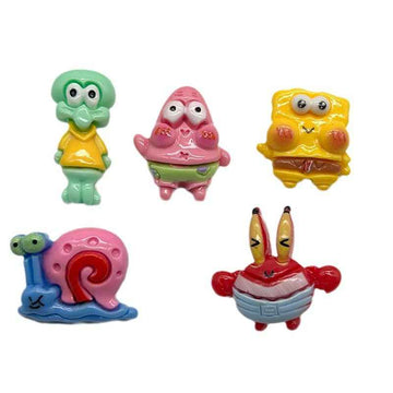 Cartoon SpongeBob Patrick Gary Resin Buttons with Metal Shanks for Children's Shirt 50 Pack - Lots of Buttons