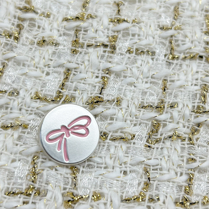15/18/20mm värvitud vibu-mustri metallist lamedad nööbid varrastega 12 tk