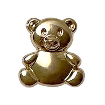 20mm leichte goldene Metallknöpfe mit Cartoon-Bären-Design und hohen Wellen 20 Stück