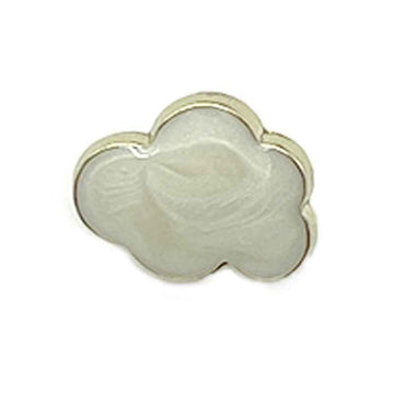 12.5mm White Black Cloud Oil-Painted Metal Shank Buttons for Women's Shirts 20pcs - Lots of Buttons
