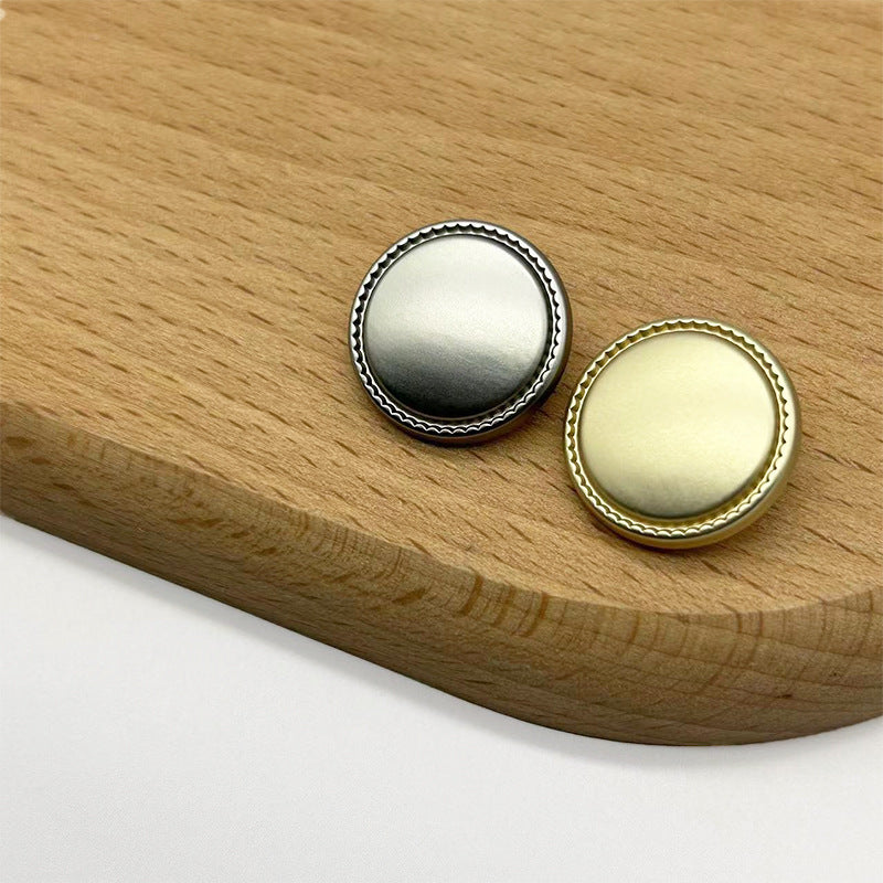 18/20/23mm nazobčani rob mat zlato srebrni okrogli gumbi iz kovinskega stebla za plašče 20 kosov