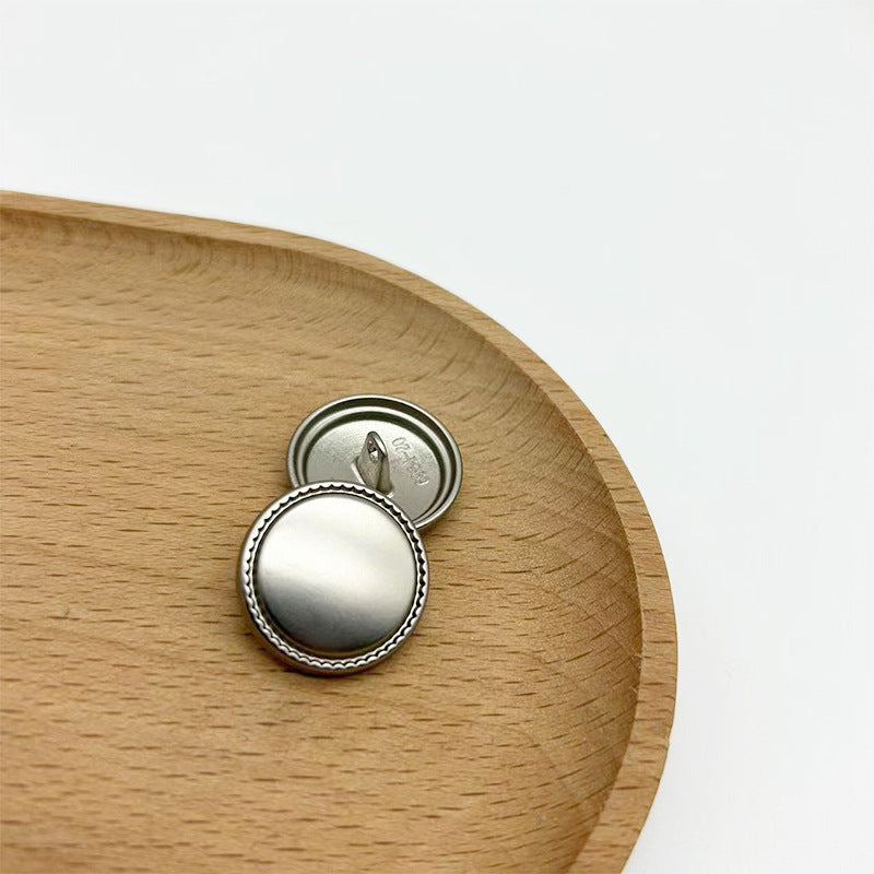 18/20/23mm nazobčani rob mat zlato srebrni okrogli gumbi iz kovinskega stebla za plašče 20 kosov