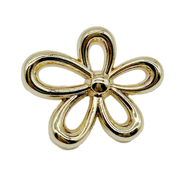 Botones de metal huecos en forma de flor de cinco pétalos de 18/23 mm con shanks, 50 piezas