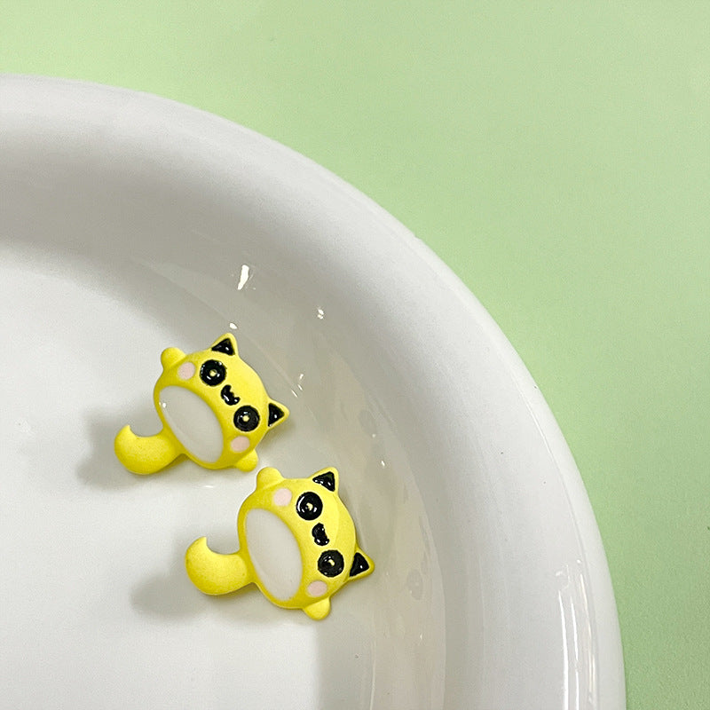 16x18mm Πολύχρωμα Κουμπιά Μεταλλικά Κάρτουν Totoro με Στελέχη για Χειροποίητη Τσάντα 12 τεμ.