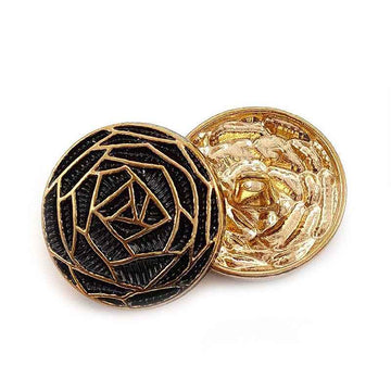18/20/23mm Flower Core Woven Floral Metal Buttons for Women's Sweaters 50pcs - Lots of Buttons