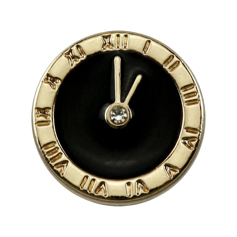 12mm Runde Ur Diamant og Emaljerede Metal Knapper til Skjortemanchetter 100 Pakke