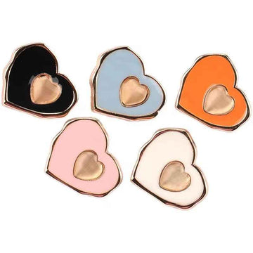 18/23/25mm Metal Heart-shaped Sewing Buttons Colorful Cat's Eye Stone 50 Pack - Lots of Buttons