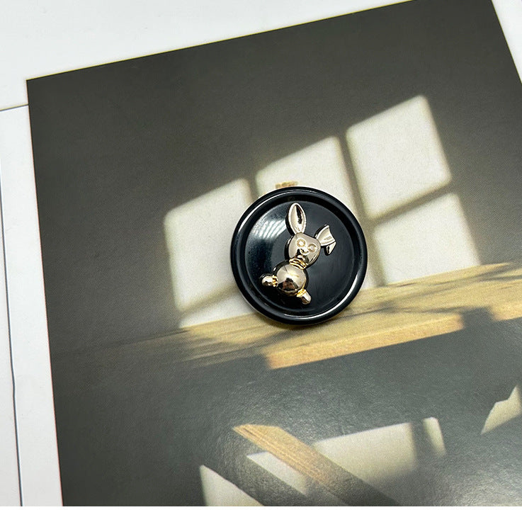 17.5/21mm okrogli kovinski gumbi iz smole in zlitine v dvojnem tonu za zajce, 50 kosov