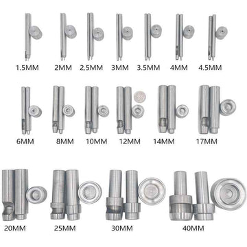 1.5mm-40mm Grommet Setter Hollow Punch Eyelet Hole Punch Die Tool