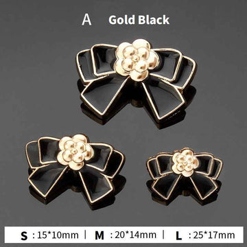18pcs Bow Tie Elegant Metal Buttons for Women's Blouses Cardigans
