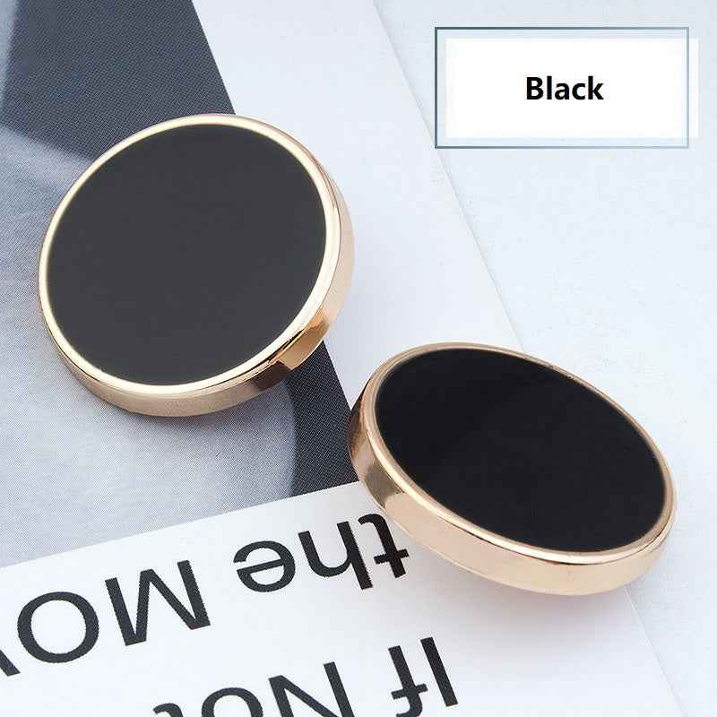 Round Alloy Shank Buttons White Black for Cashmere Coat Shirts 36 Pack