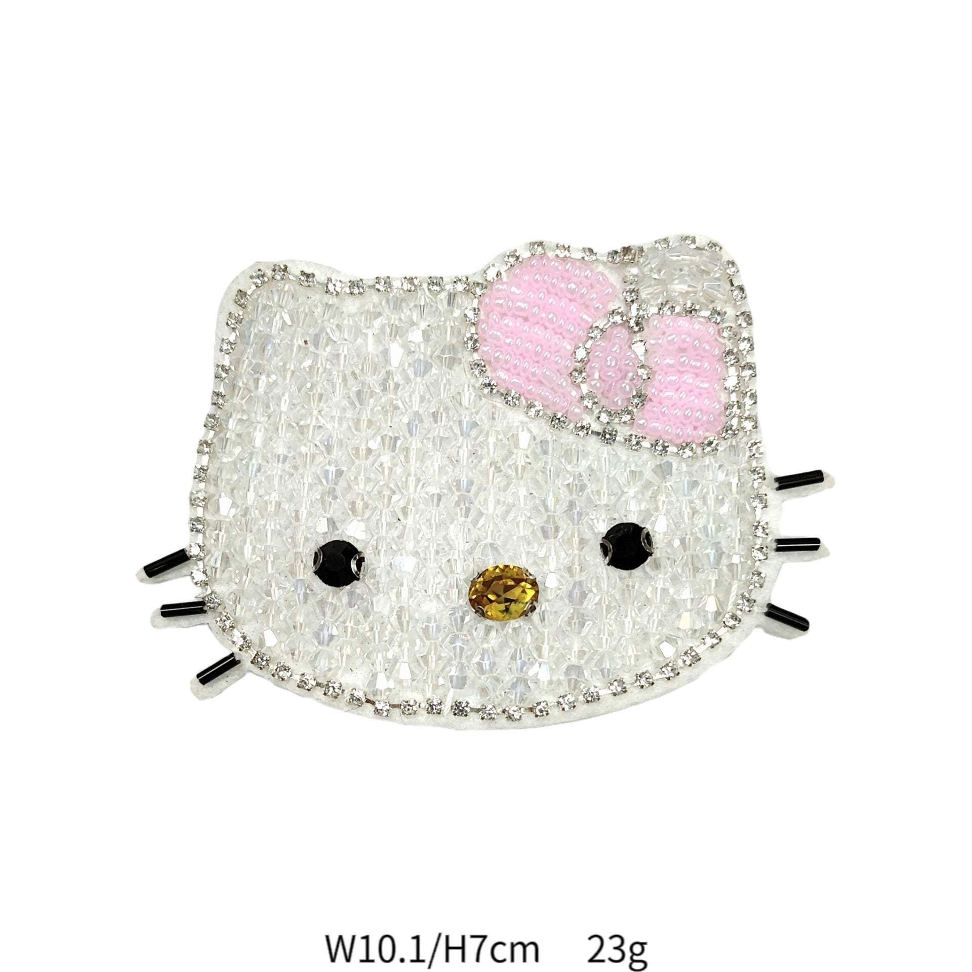 Kitty Cat Slon Koruna Ručně Kamínky Vyšívaná Nálepka 6 Balení