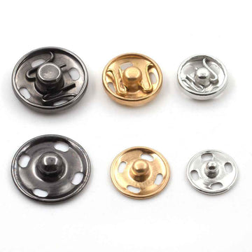 Metal Snap Buttons Fasteners for Clothing & Crafts 60 Pack(3 Colors)