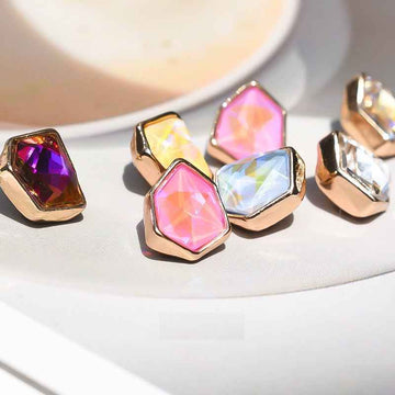 10mm Irregular Rhinestone Buttons for Blouses Dress 48 Pack(8 Color)
