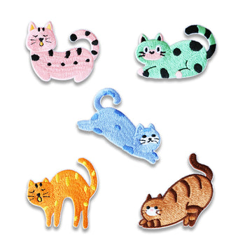 Dopamine Kitten Selvklebende Broderte Patcher 5 Pakke