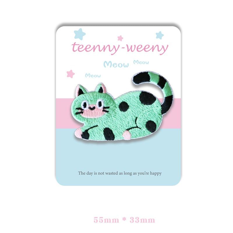 Zestaw naszywek z naszywkami samoprzylepnymi Dopamine Kitten, 5 sztuk