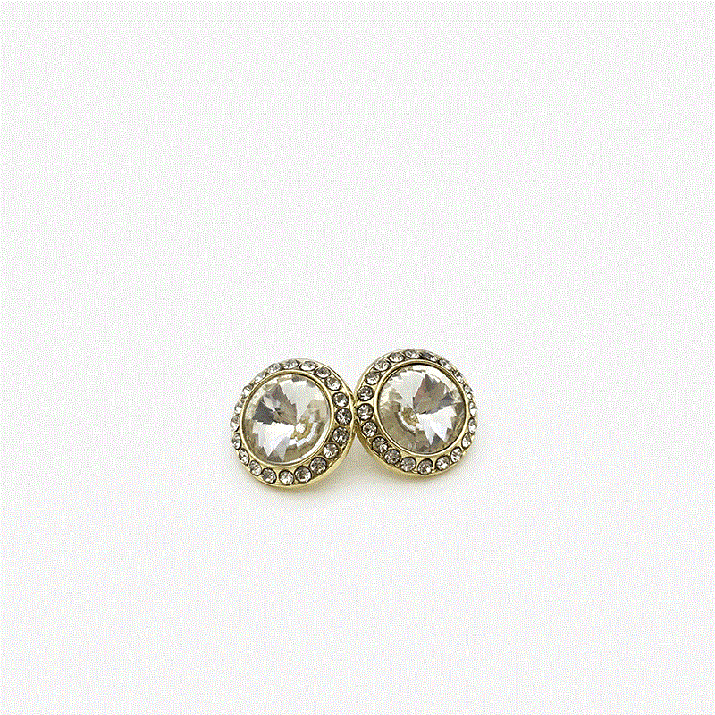 Sparkling Crystal & Rhinestone Metal Shank Buttons – 24-Pack