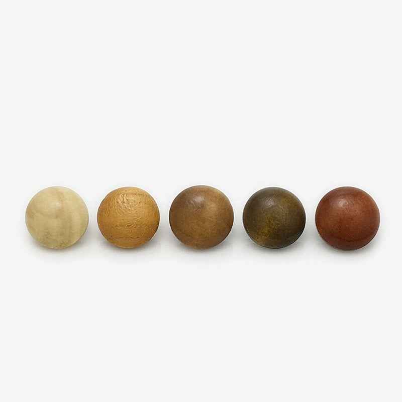 11mm Wooden Mushroom Round Buttons with Metal Shanks 50PCS
