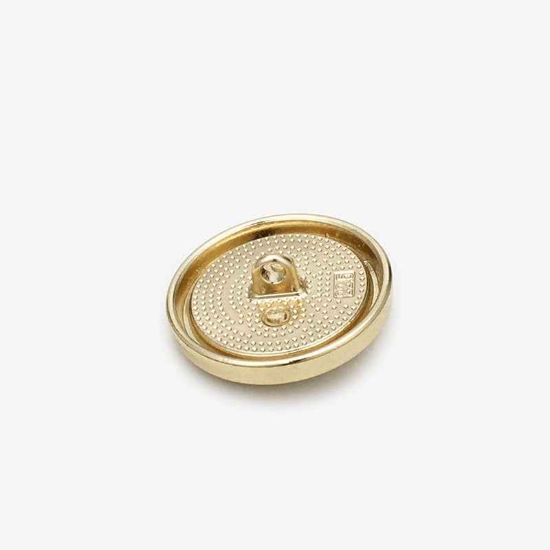Golden Round Sun Pearl & Rhinestone Metal Shank Button 20PCS