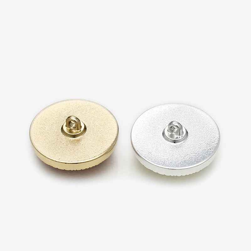 Gold/Silver Lion Head Round Metal Transparent Resin Shank Buttons 20PCS