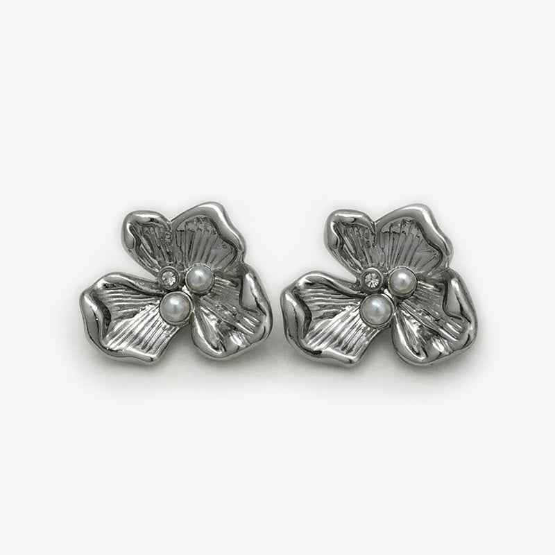 Irregular Flower Pearl Decorated Metal Buttons for Fur Coats 20PCS