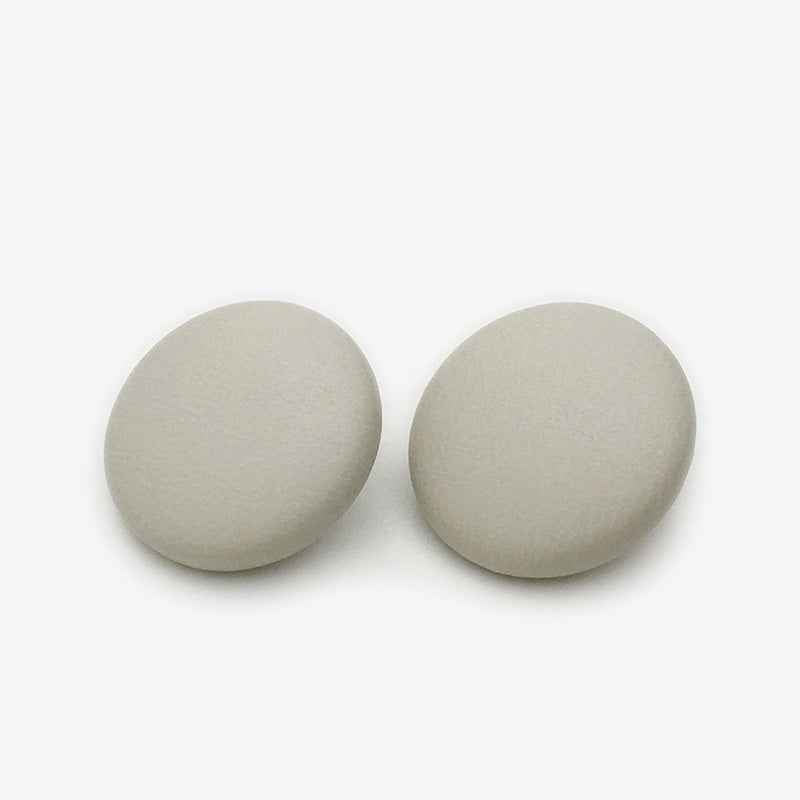 17.5mm Beige/Black/Pink/Blue Suede - Effect Metal Shank Buttons 20pcs