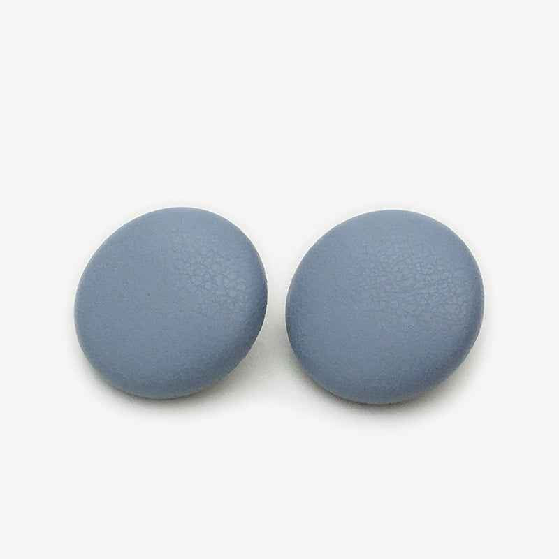 17.5mm Beige/Black/Pink/Blue Suede - Effect Metal Shank Buttons 20pcs