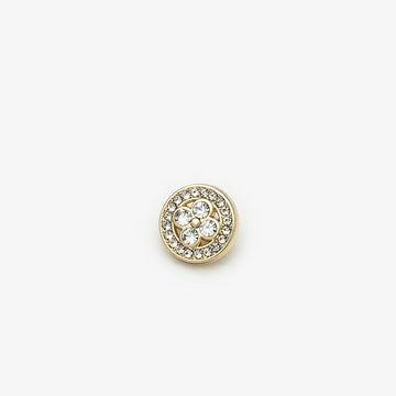 11mm Gold Silver Metal Four Leaf Clover Diamond Shirt Buttons 20pcs