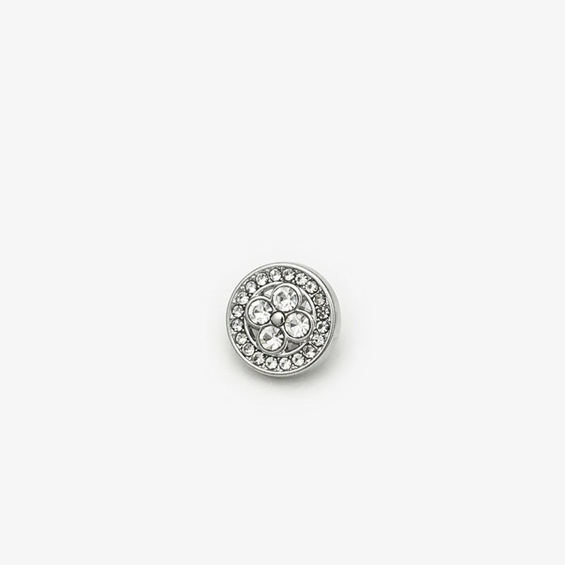 11mm Gold Silver Metal Four Leaf Clover Diamond Shirt Buttons 20pcs