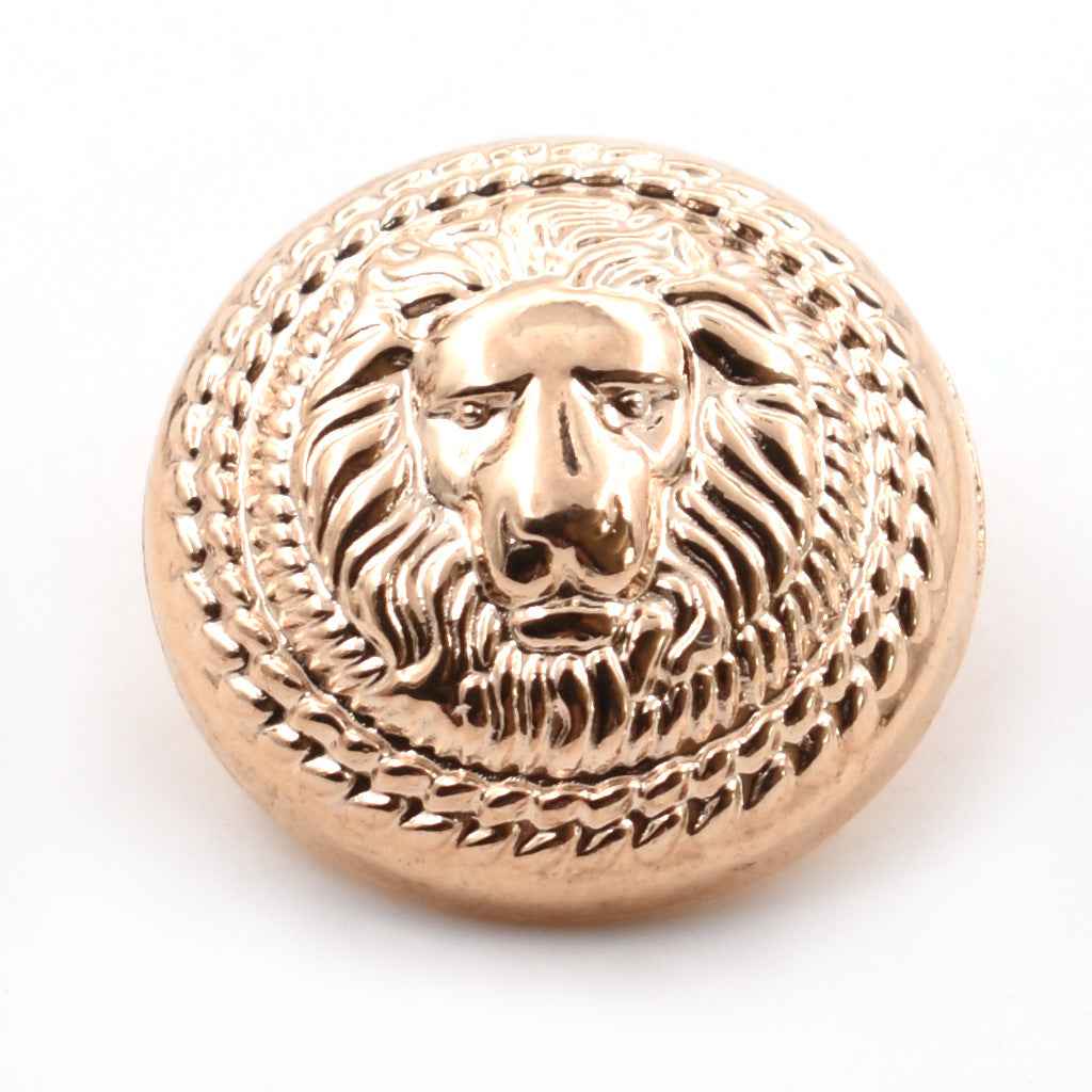 Antique Gold 15/20/23/25mm British Lion Head Shank Buttons 40 Pack