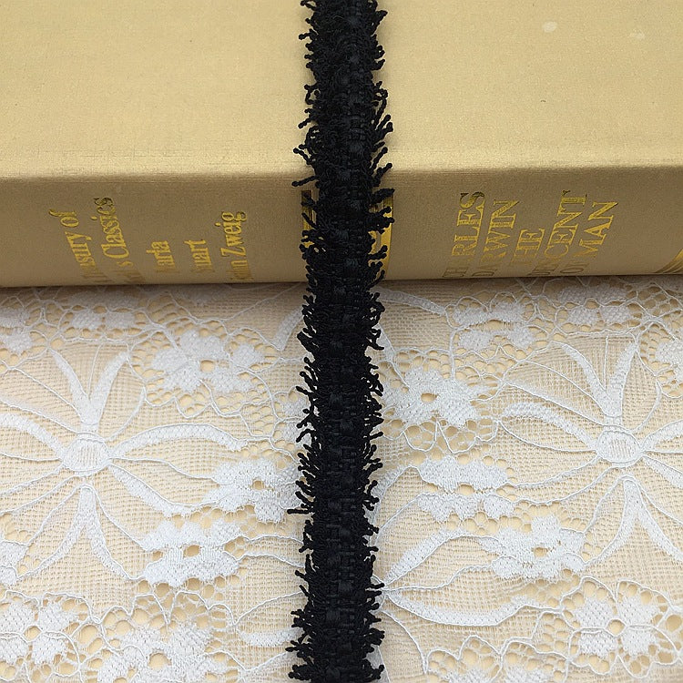 1,5 cm-es poliészter fémes rojt díszítés arany és ezüst szálakkal 20 yard