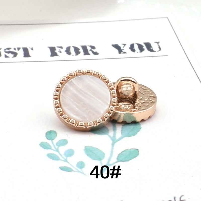 11.5mm Resin-Metal Shank Buttons for Chiffon & Silk Shirts 20pcs