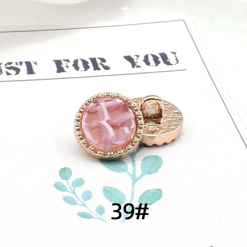 11.5mm Resin-Metal Shank Buttons for Chiffon & Silk Shirts 20pcs