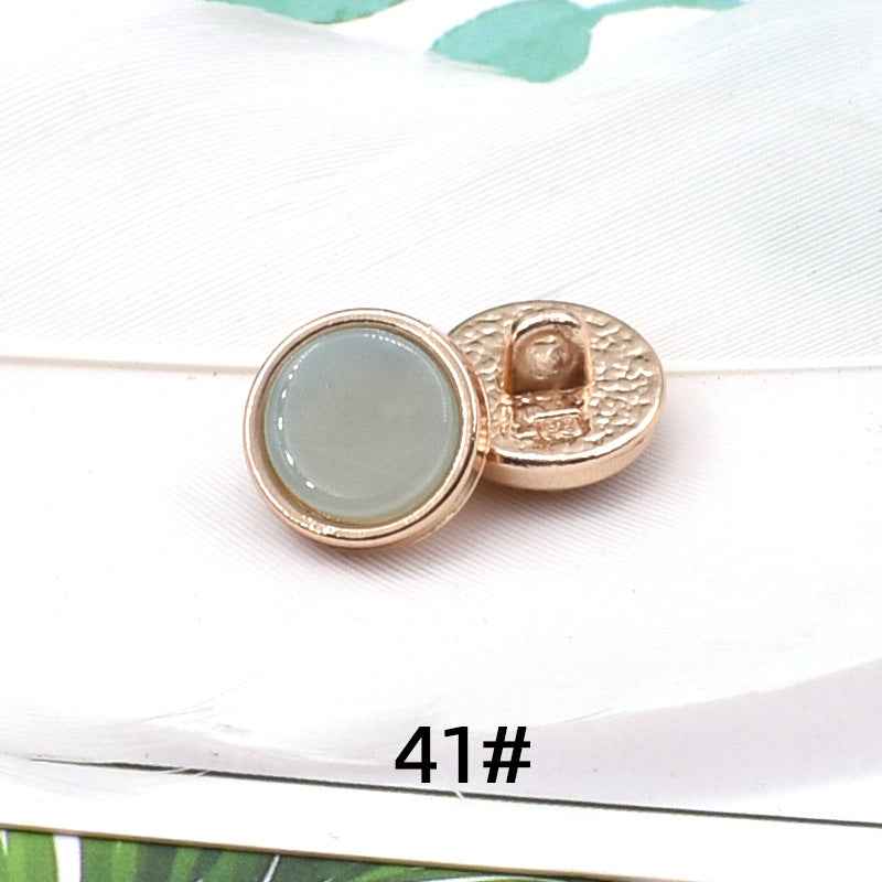 11.5mm Resin-Metal Shank Buttons for Chiffon & Silk Shirts 20pcs