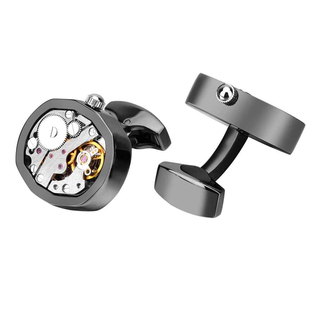 Men's Mechanical Watch Movement Cufflinks