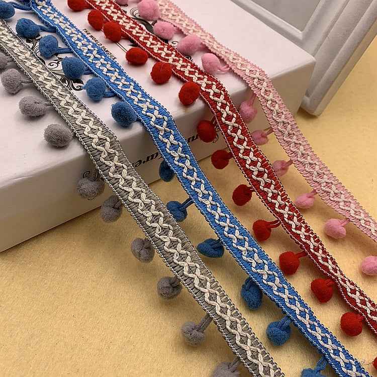 1.5cm Pom-Pom Trim for Clothing & Home Décor – 10 Yards