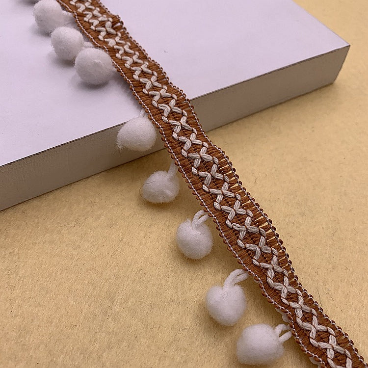 1,5 cm-es Pom-Pom dísz ruházathoz és lakberendezéshez – 10 yard