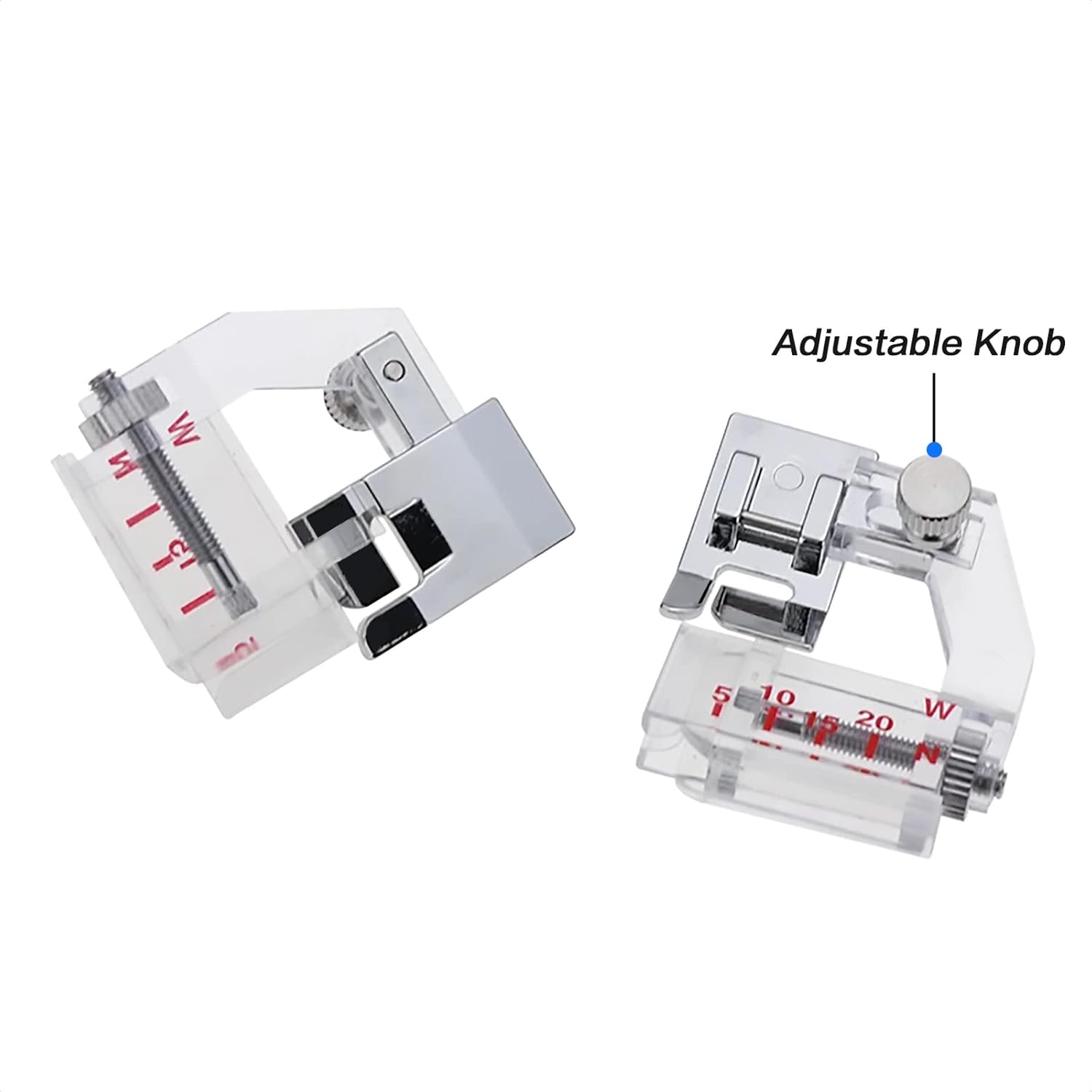 2PCS Adjustable Tap Bias Binder Presser Foot