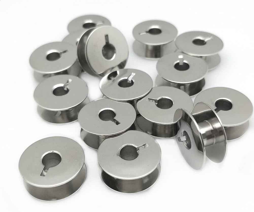 50pcs"L" Metal Bobbins for Sewing Machine Alphasew Bernina Brother