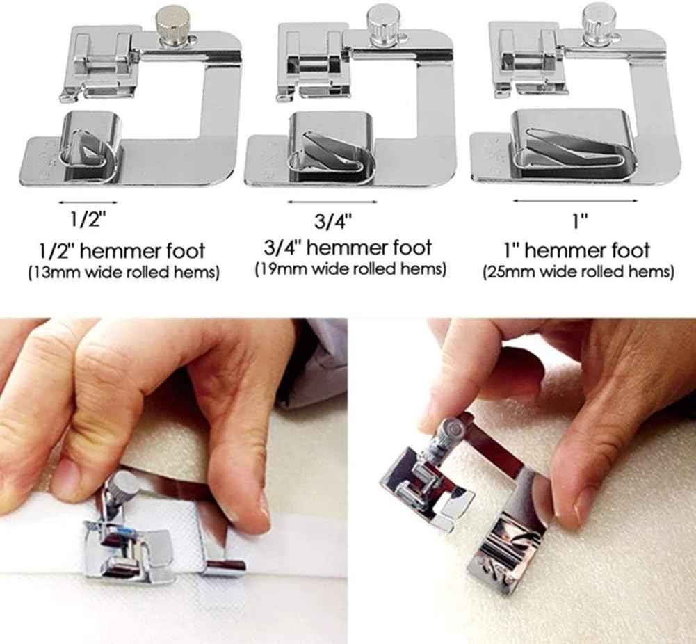 6Pcs Hemmer Foot Sewing Machine Presser Foot
