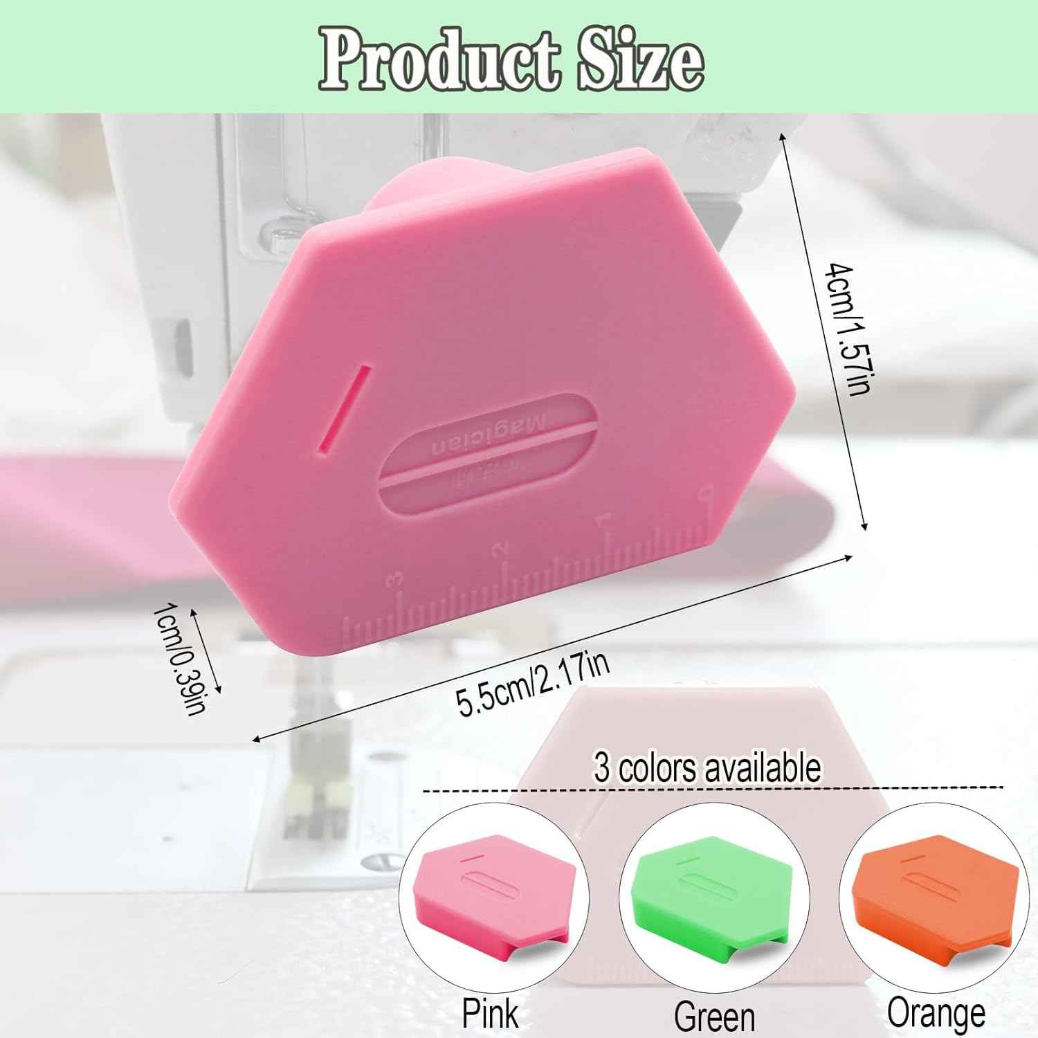 3PCS Magnetic Seam Guide with Scale for Sewing Machine