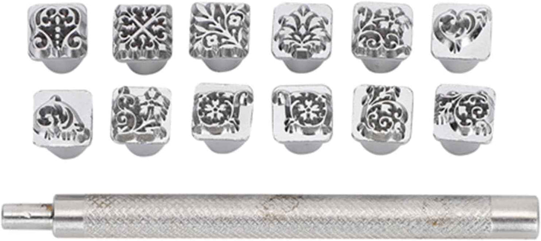 12pcs Stamp Tool Set Leather Punching Head Tools