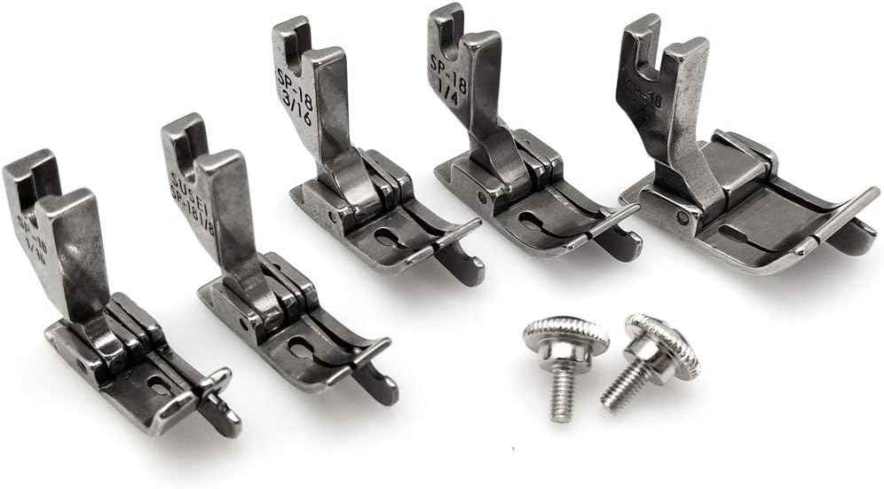 5 Size Industrial Sewing Machine Hinged Presser Foot with Right Guide