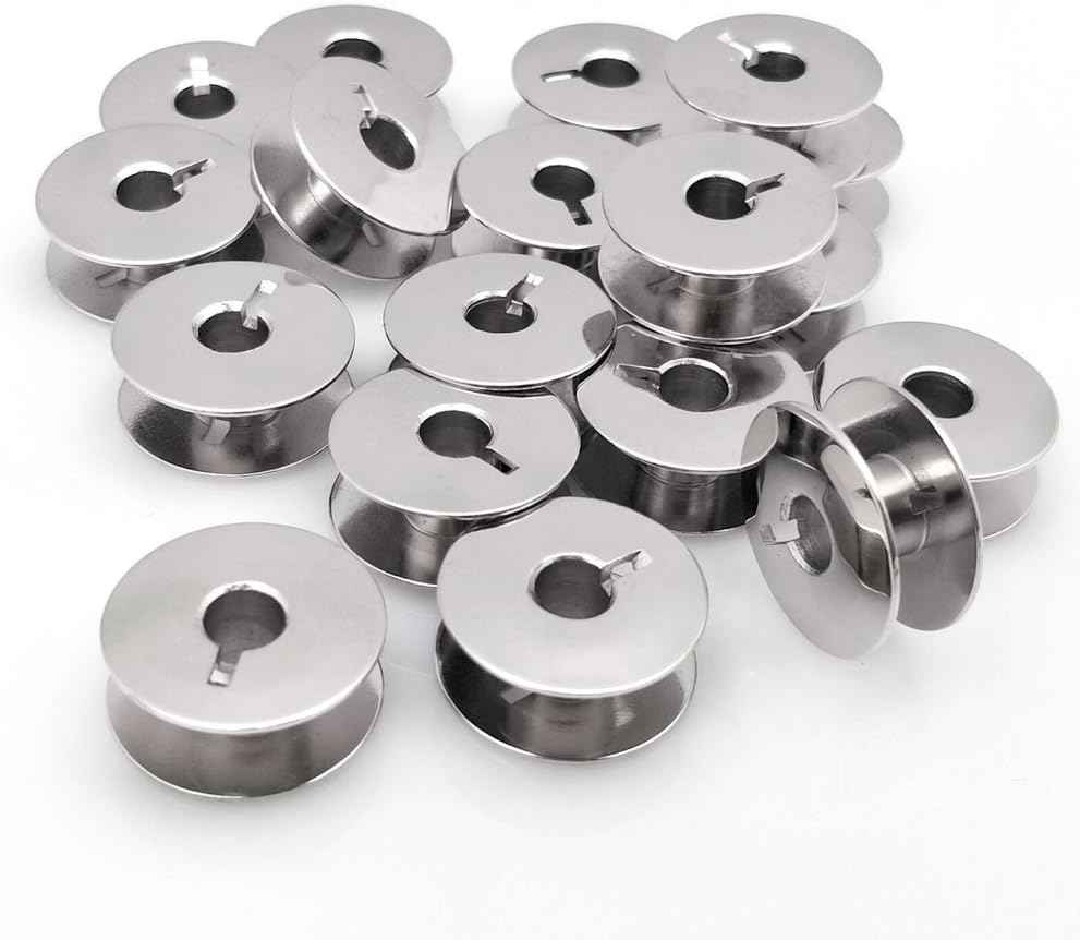 50pcs"L" Metal Bobbins for Sewing Machine Alphasew Bernina Brother