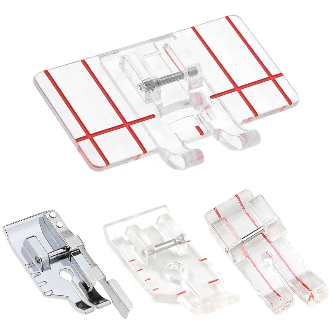 4 Pieces 1/4" (Quarter Inch) Sewing Machine Presser Foot