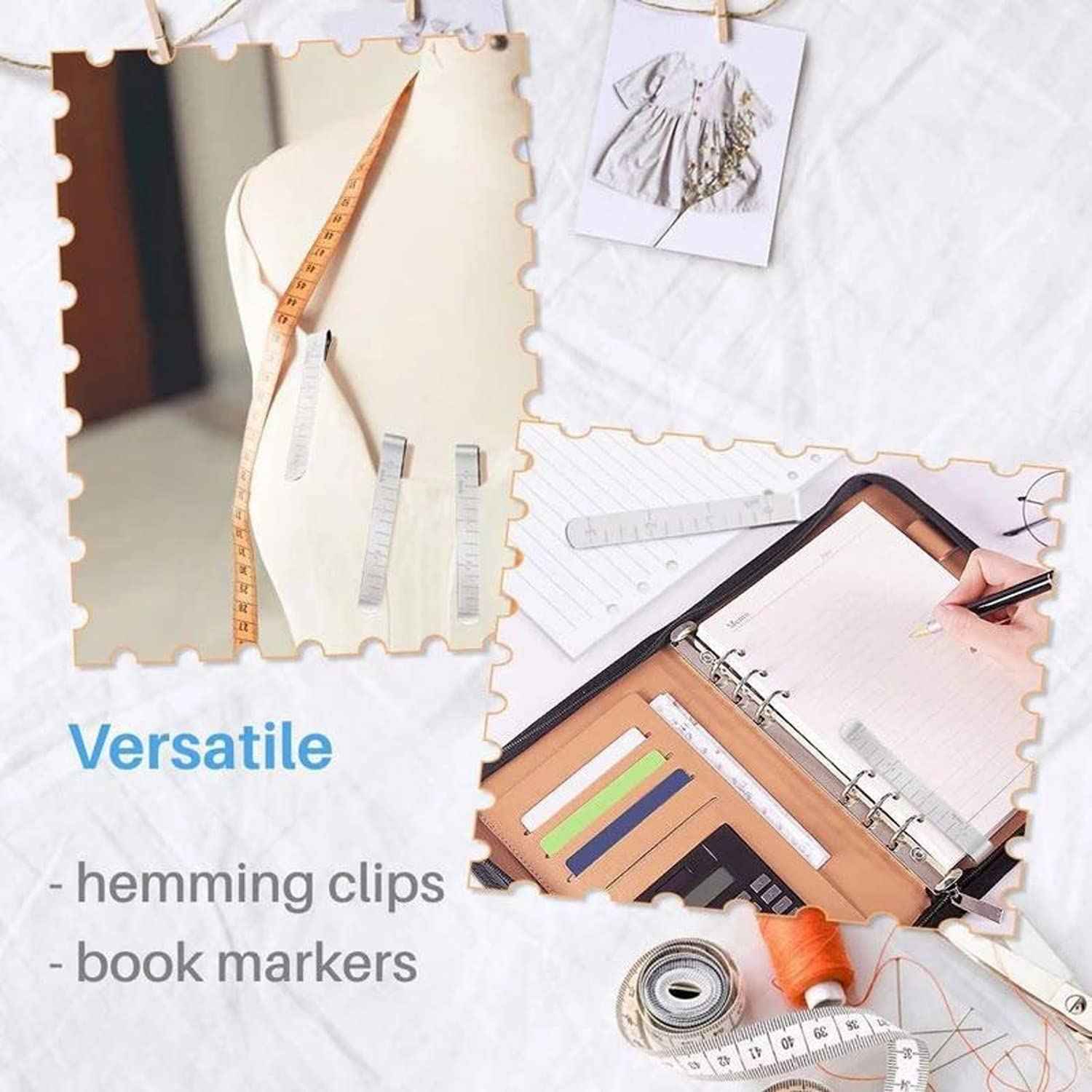 20PCS Stainless Steel Hemming Clips 3 Inches Sewing Clips