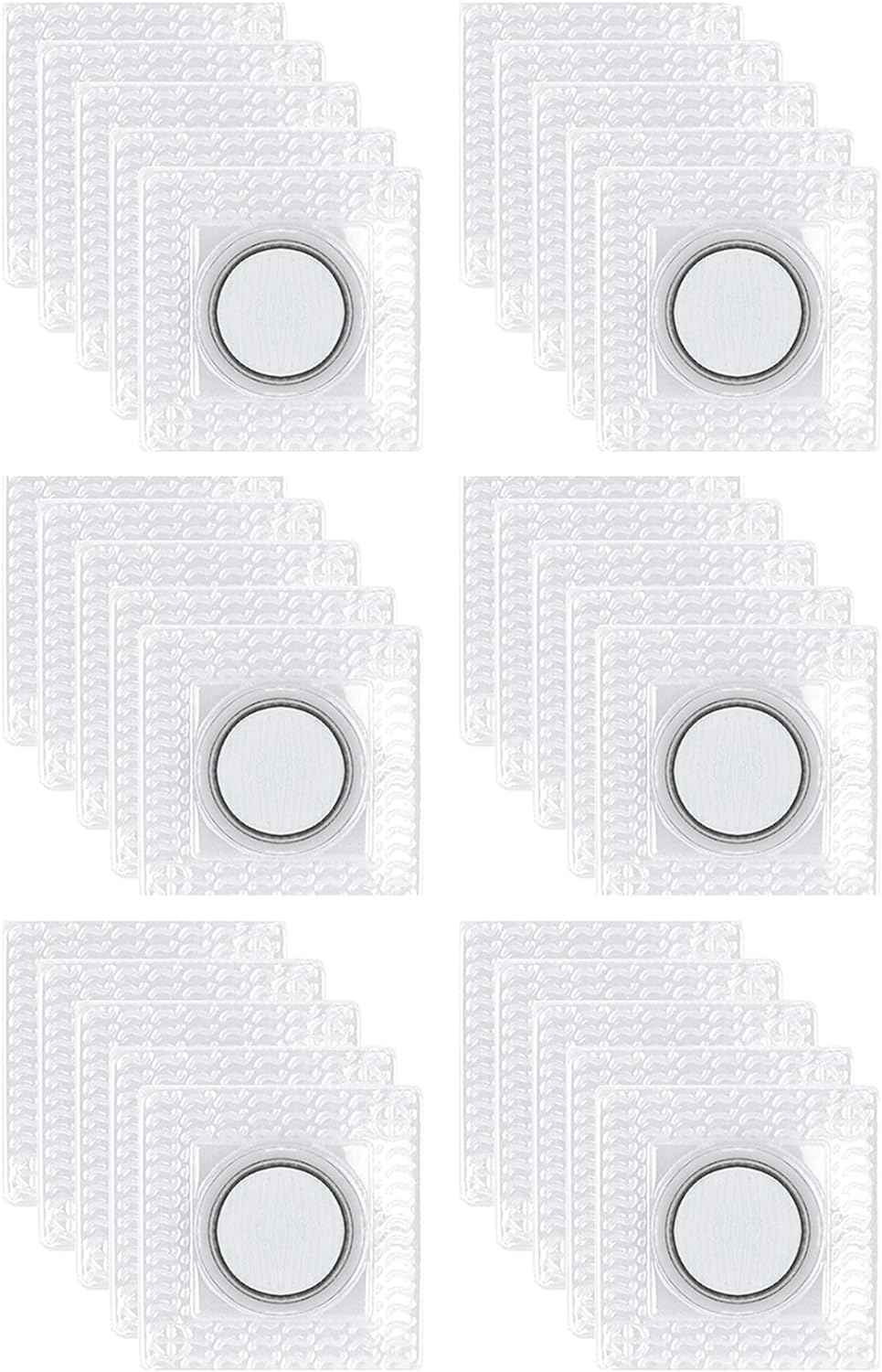 30 Pairs Hidden Sew PVC Magnetic Snap Buttons Fastener